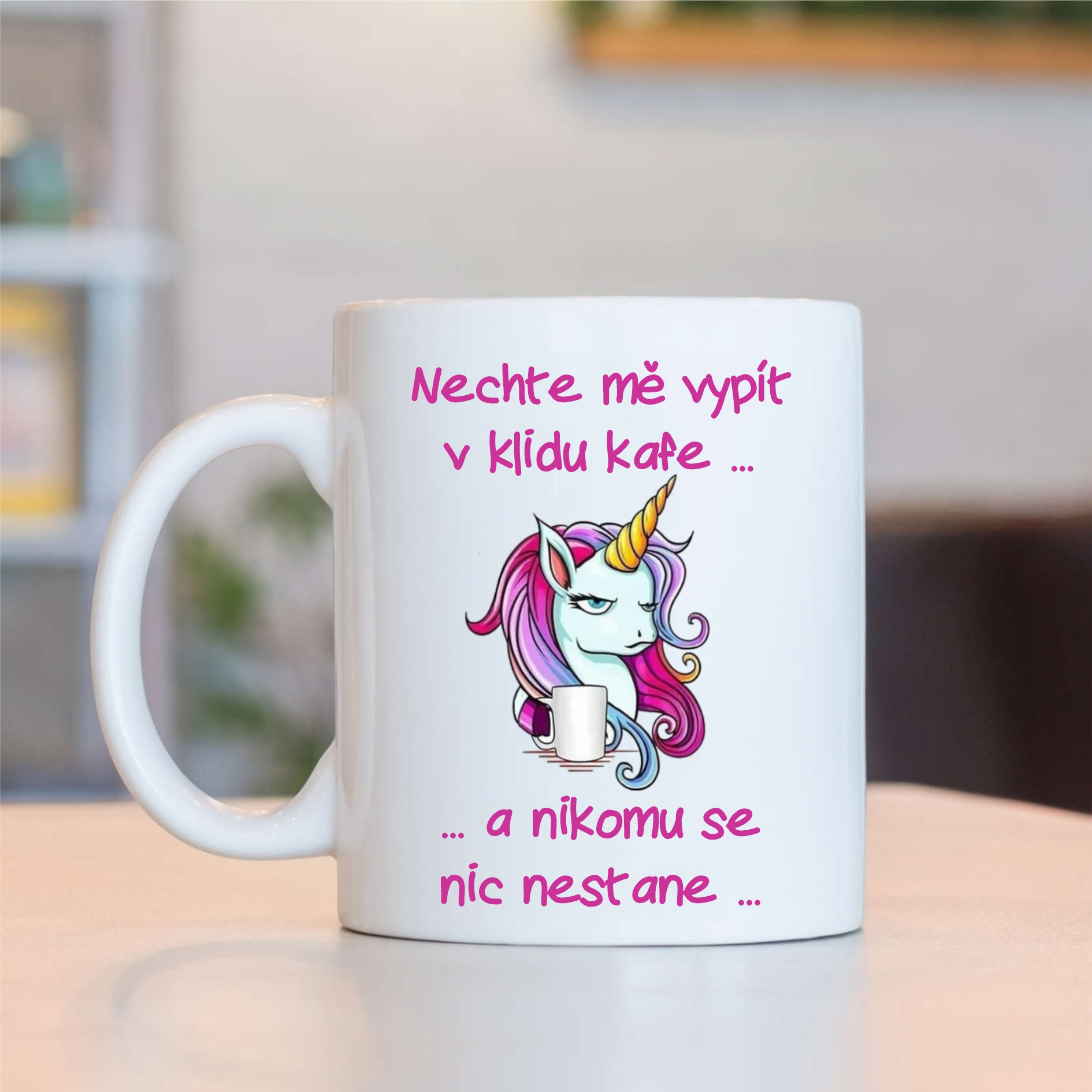 Hrnek Nechte mě vypít v klidu kafe... - Jednorožec - více variant
