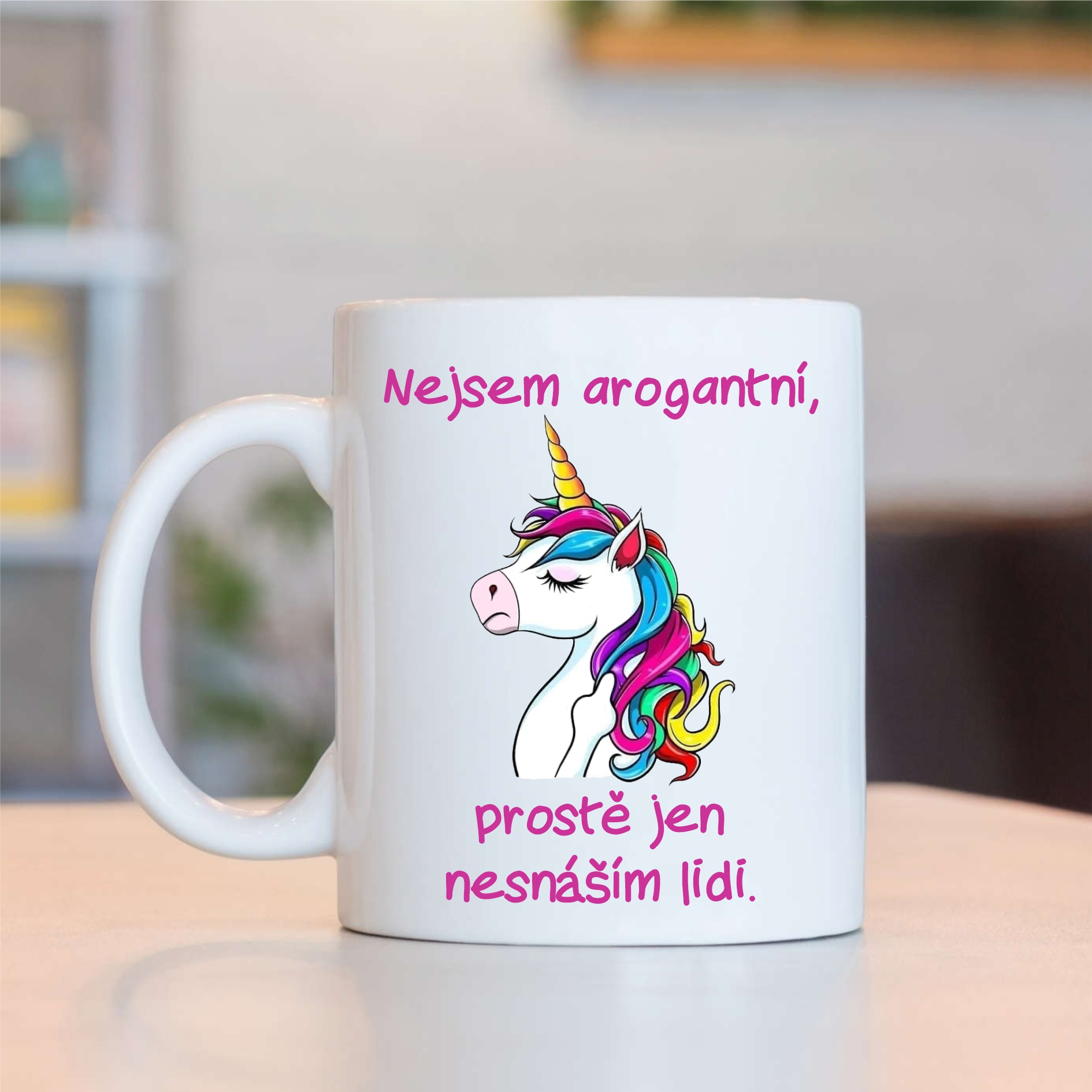 Hrnek Jednorožec - Nejsem arogantní, prostě jen nesnáším lidi