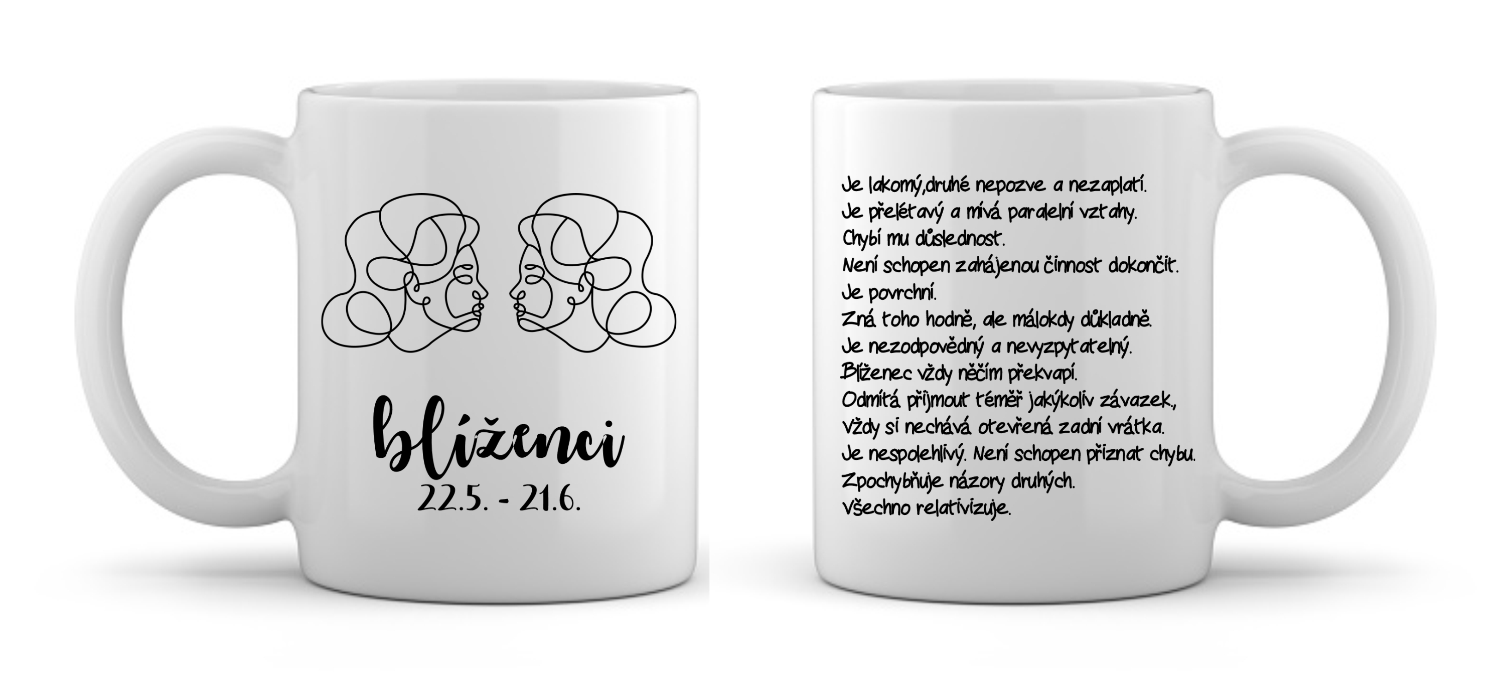 Hrnek Blíženci - špatné vlastnosti