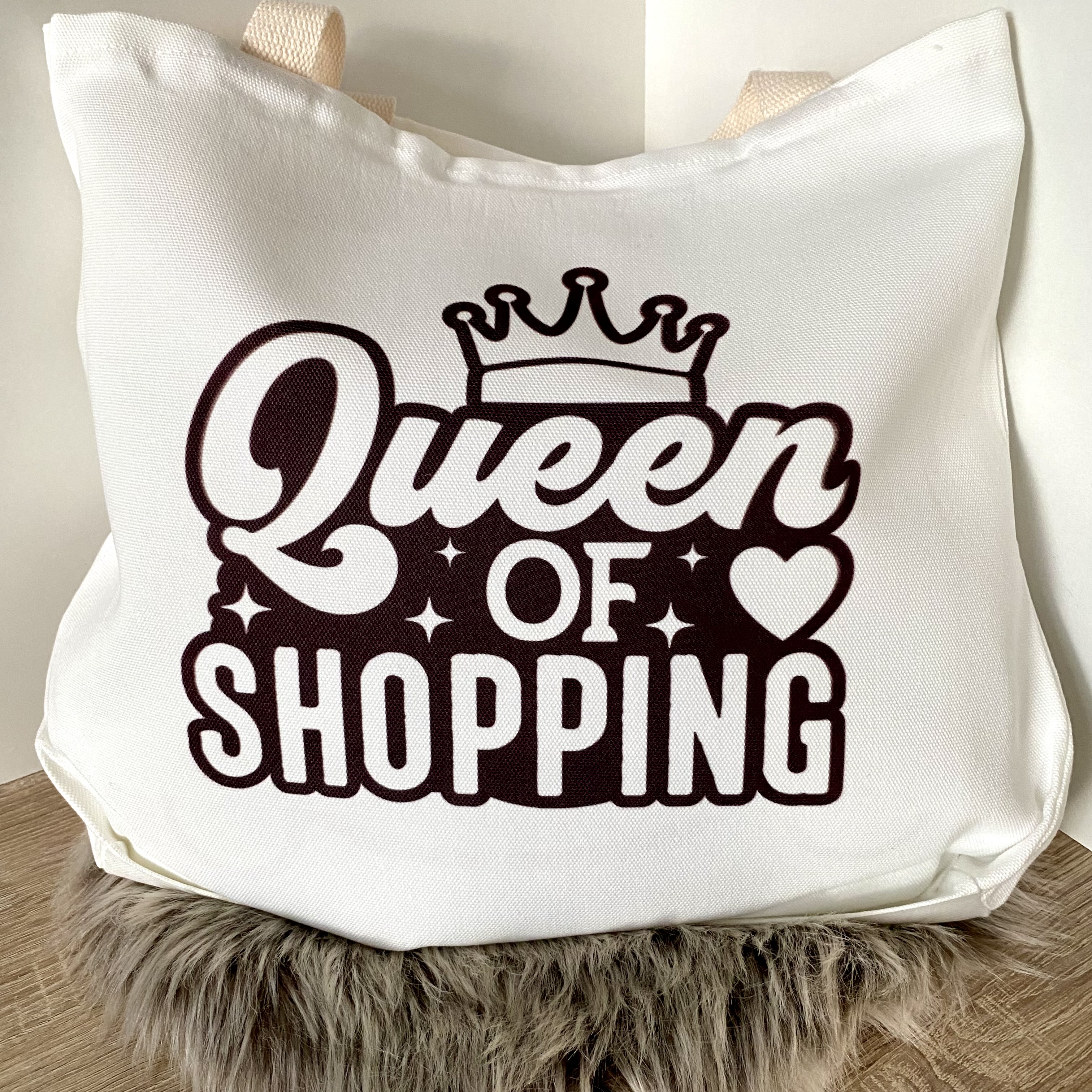 Látková taška Queen of Shopping - 40x33cm - II.jakost 200