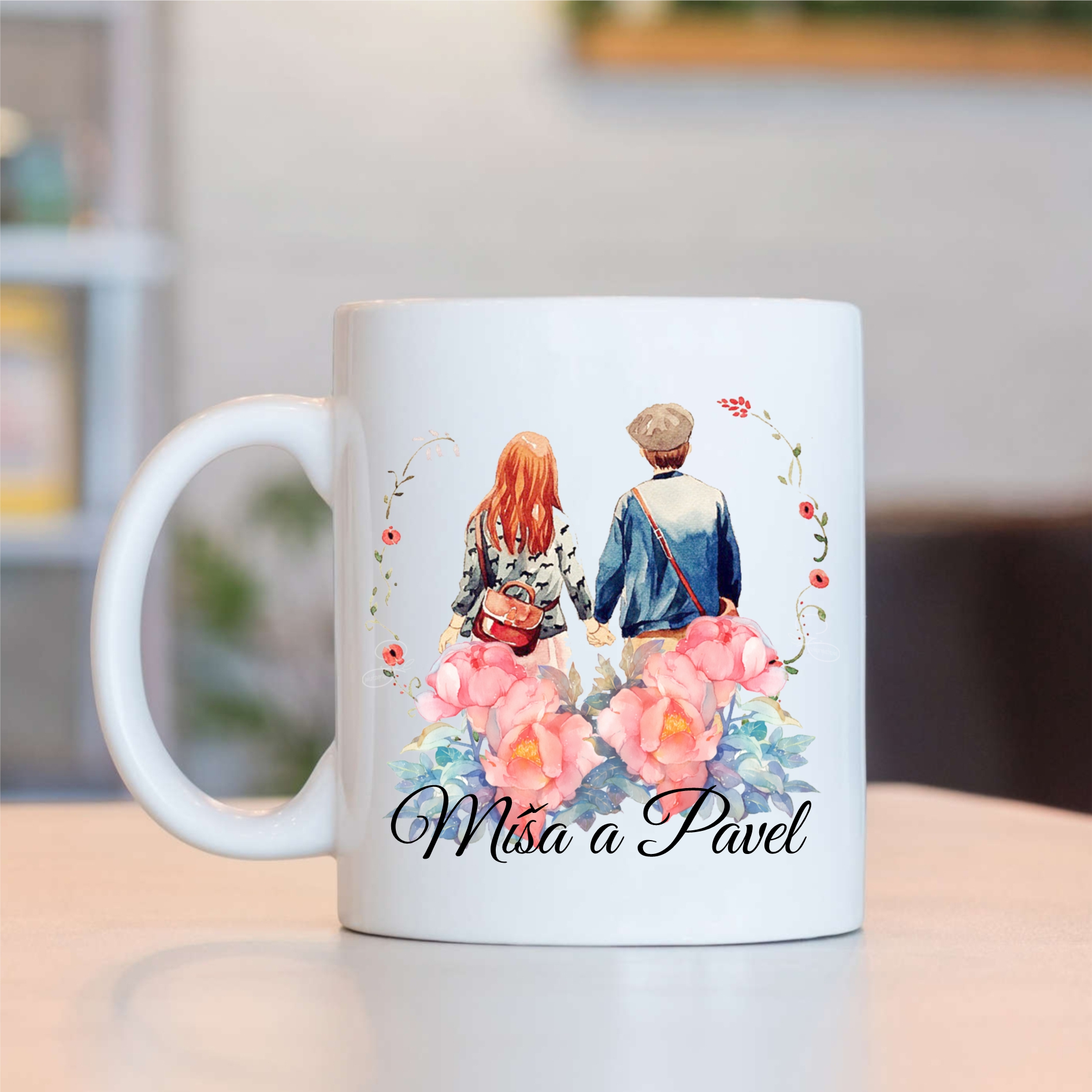 Hrnek Valentýn 02 - Dívka a chlapec - možnost personalizace