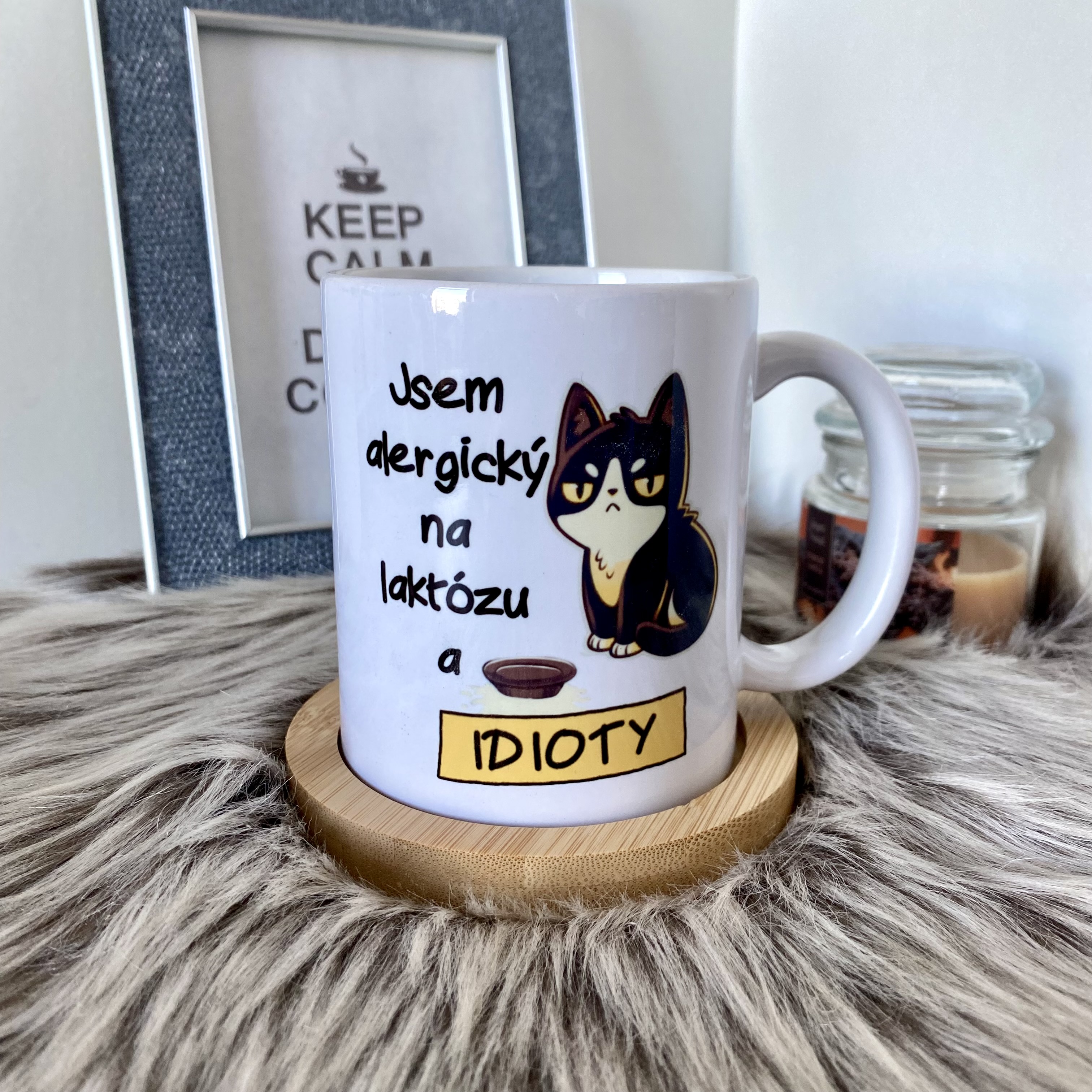 Hrnek Jsem alergický na laktozu a idioty