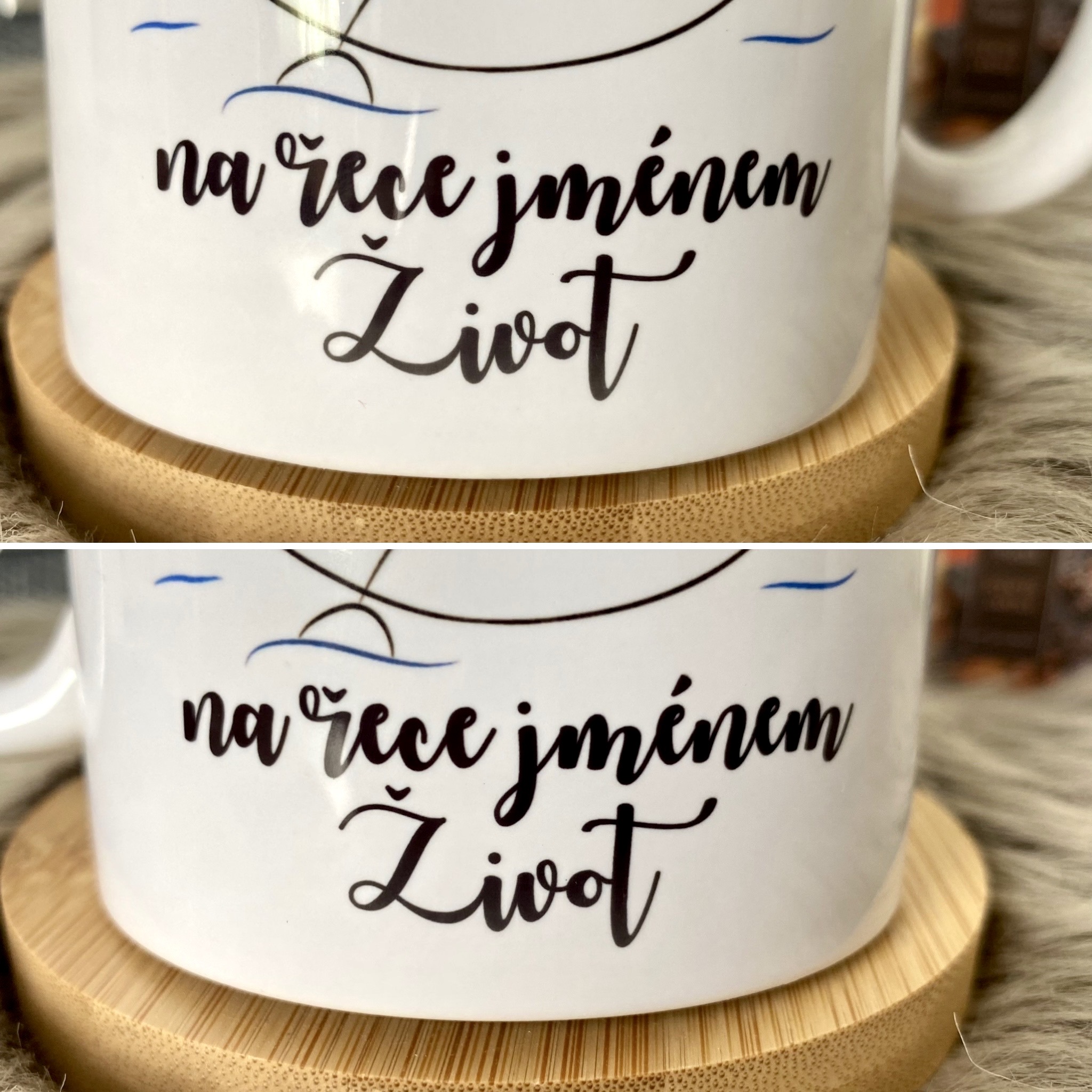 Hrnek Naše láska je loď na řece jménem život - II. jakost 030