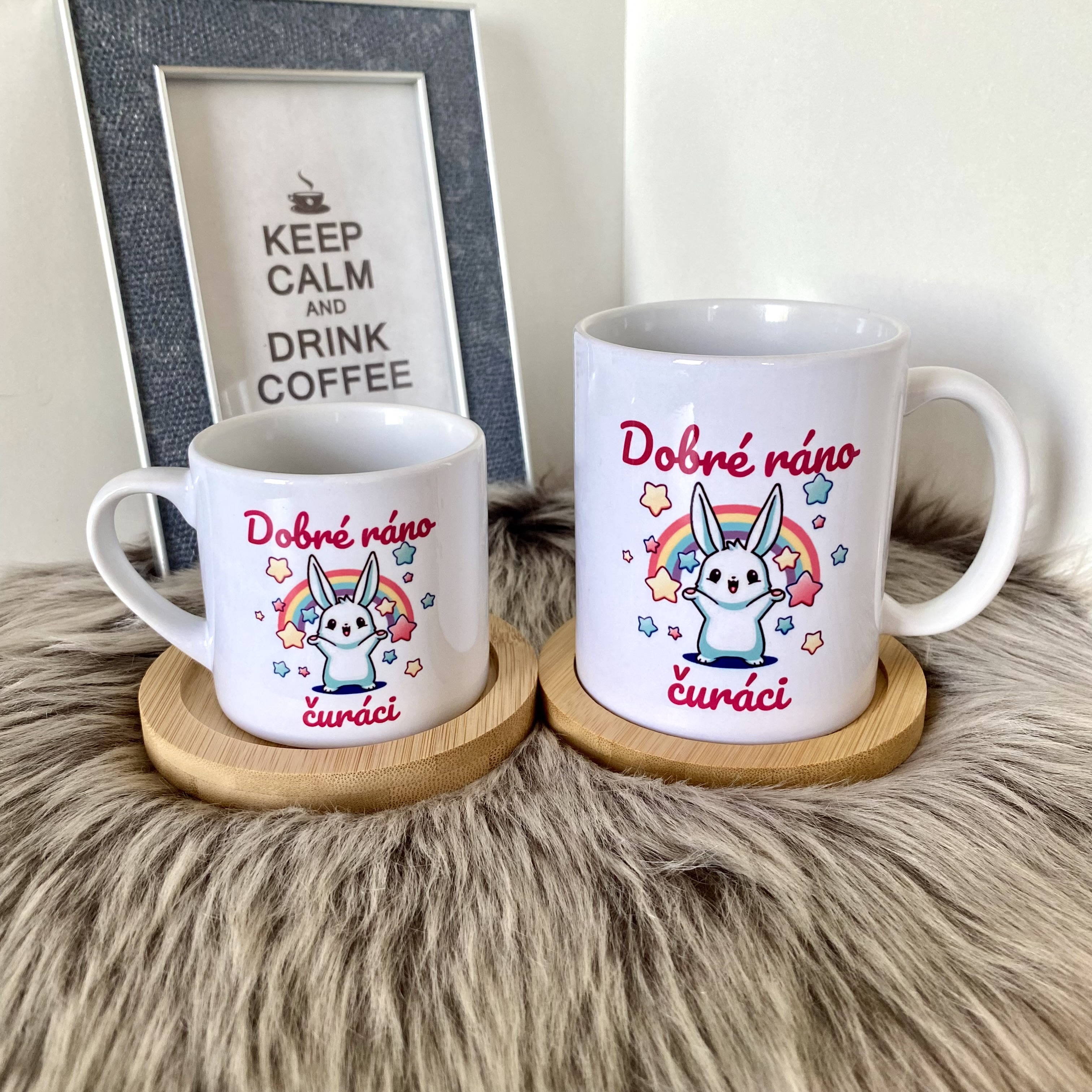 Hrnek na espresso Dobré ráno čuráci - králíček - 150ml
