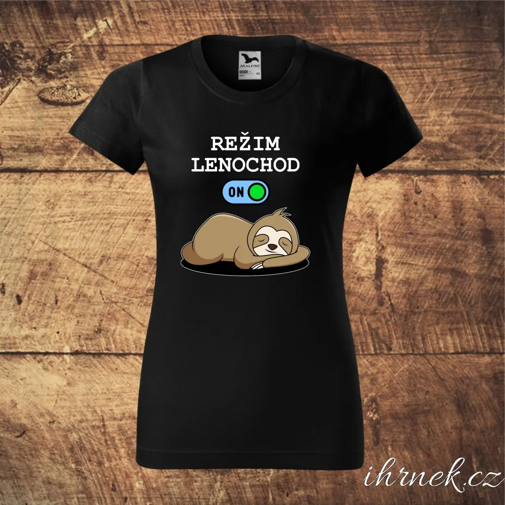 Tričko dámské Režim Lenochod - více variant - varianta 2 - černá - dámská 2XL