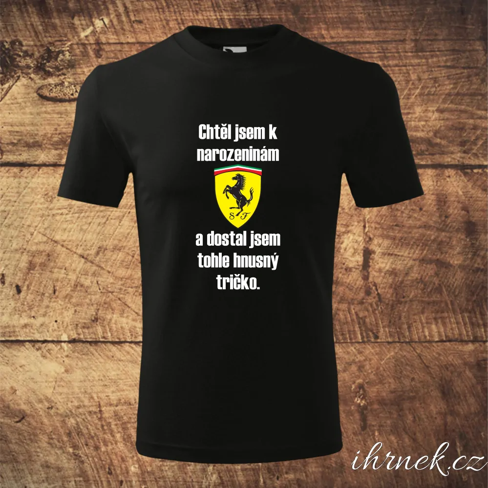 Tričko pánské Chtěl jsem k narozeninám... bílá - Pánské L