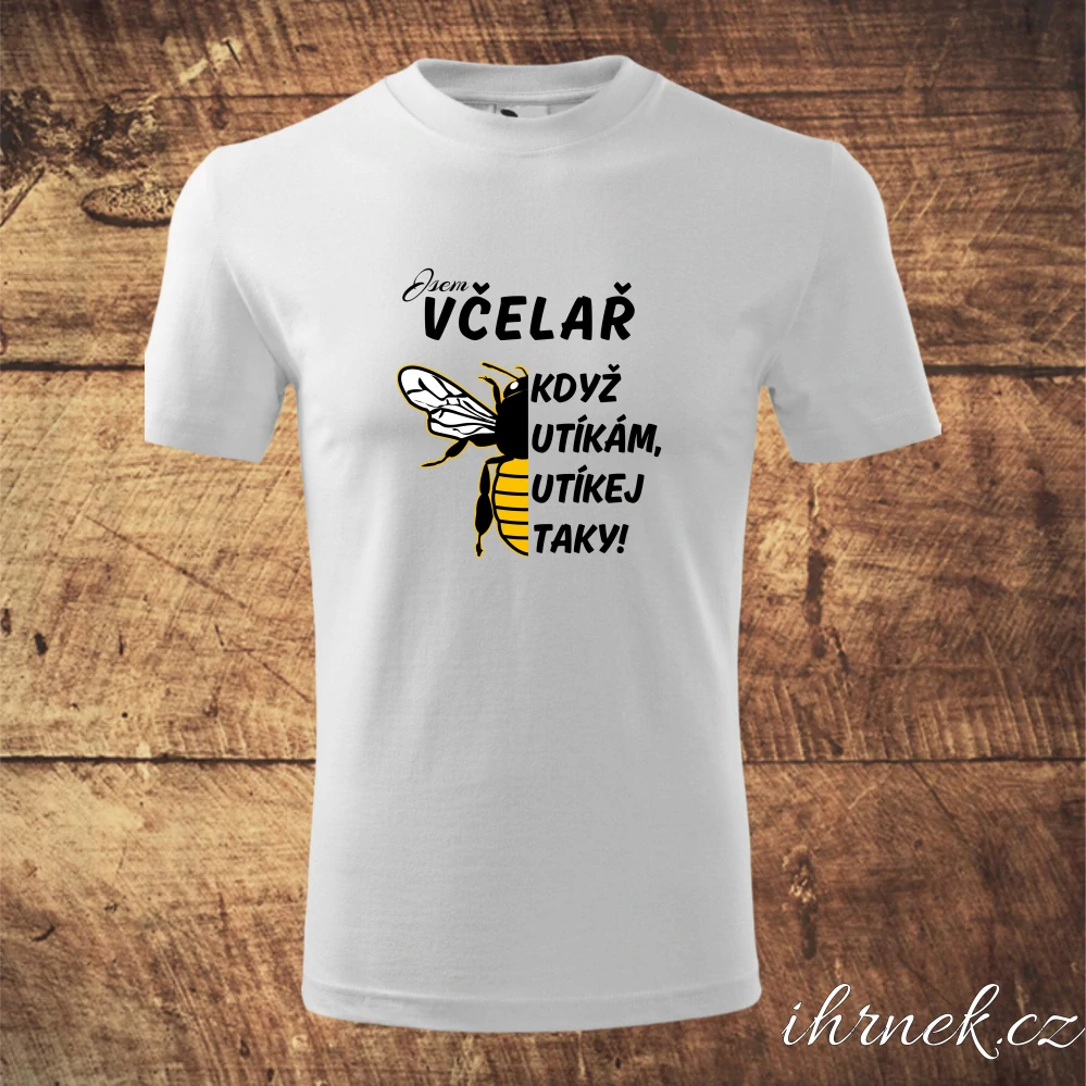 Tričko pánské  Jsem včelař - když utíkám, utíkej taky