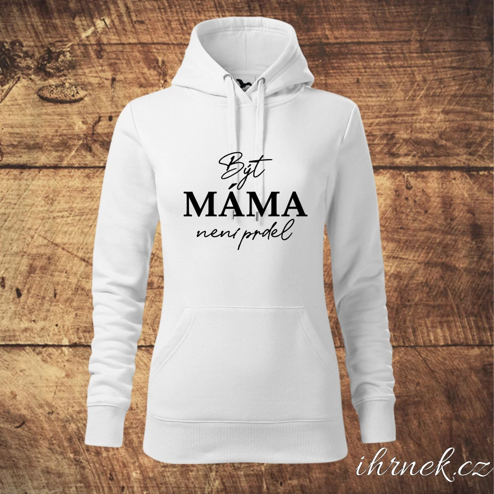 Dámská mikina Být máma není prdel - černá - dámské XL