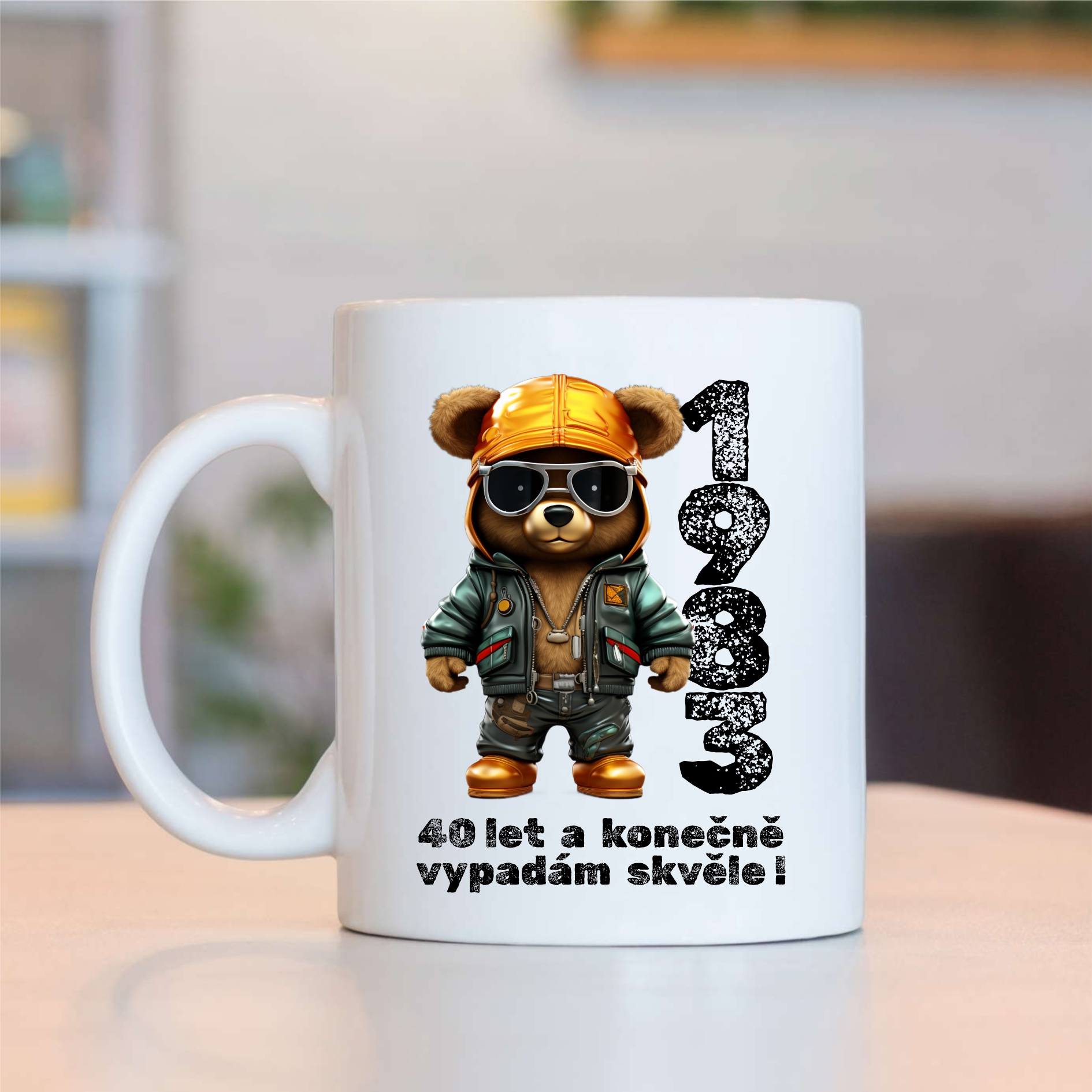 Hrnek k narozeninám Cool Méďa - Letopočet - XX let a konečně vypadám skvěle - Méďa 1