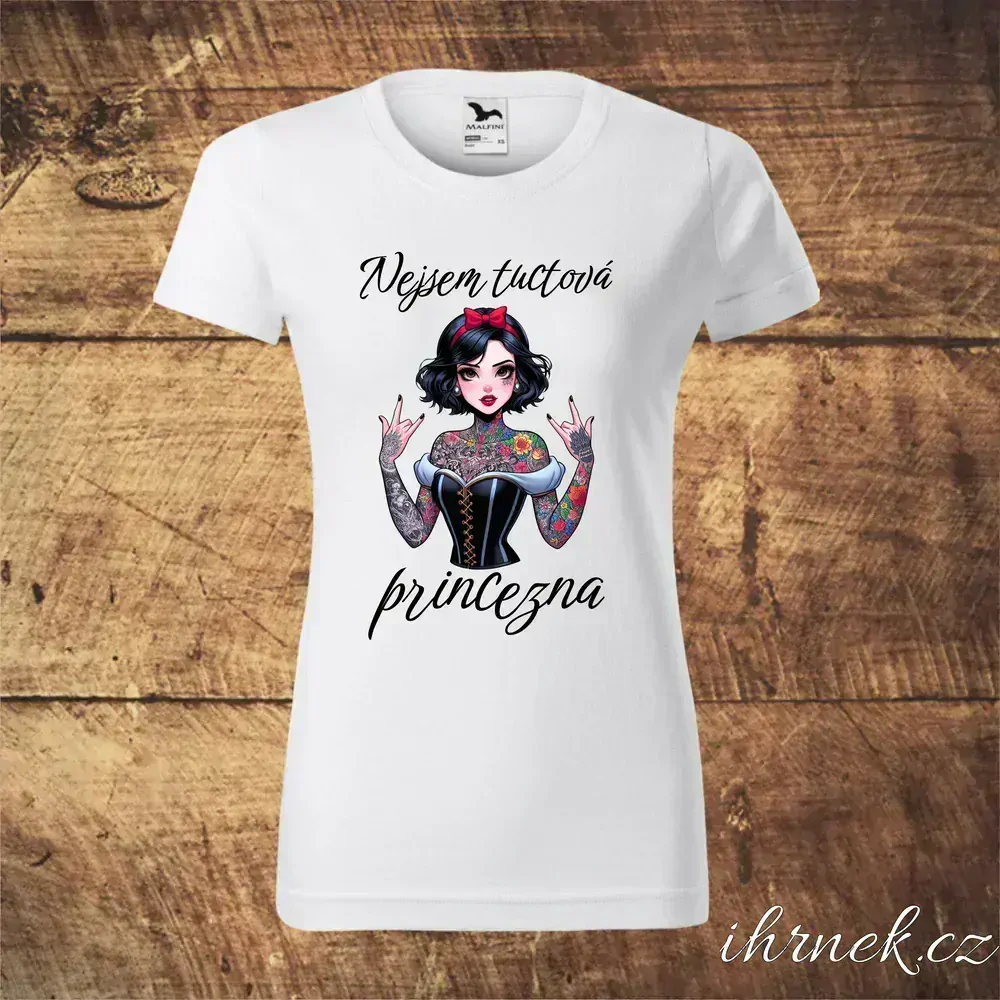 Tričko dámské Nejsem tuctová princezna - Sněhurka - var.1 - XS