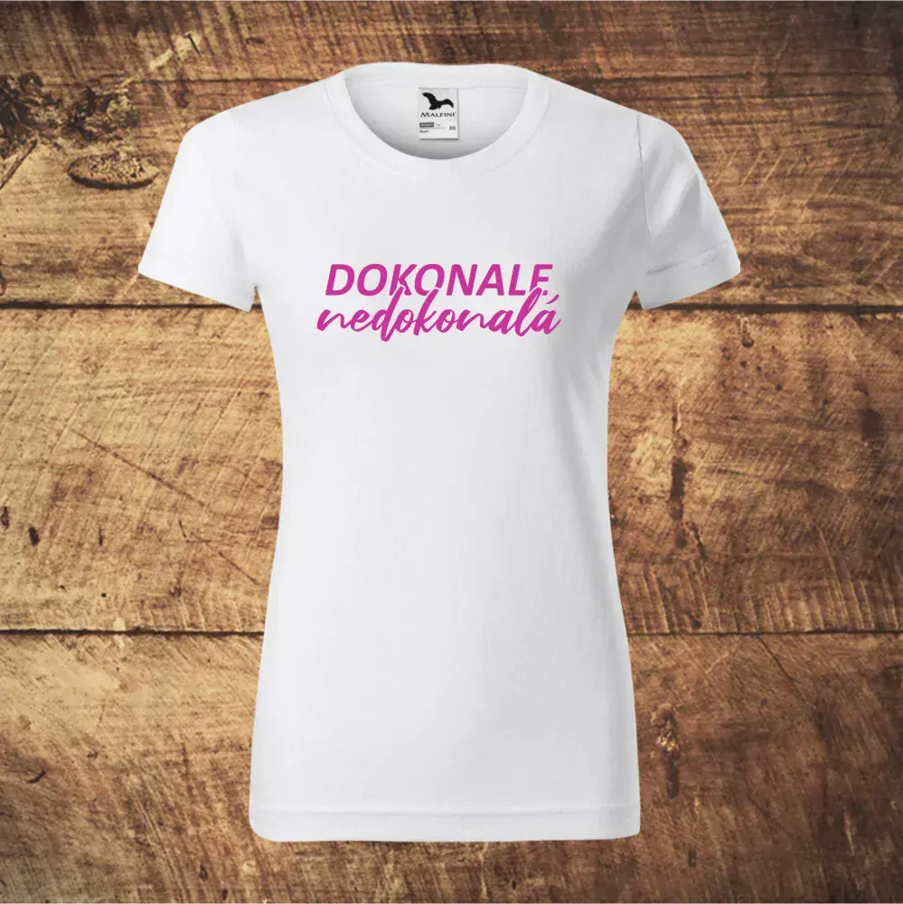 Tričko dámské Dokonale nedokonalá - dámská XL - bílá