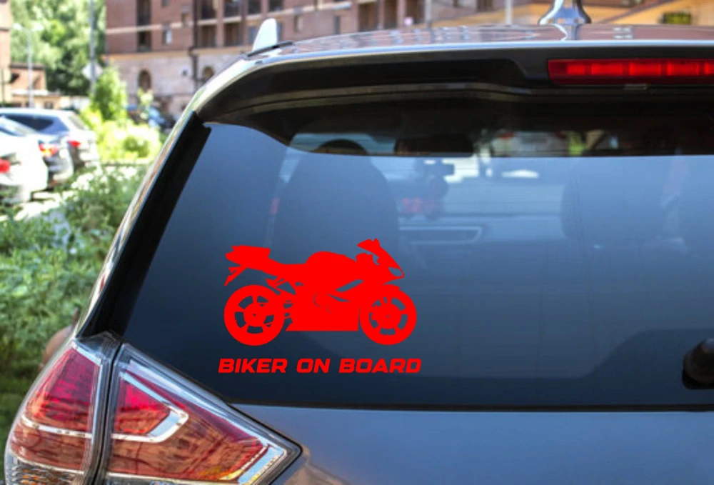 Samolepka Biker on board v.2 - více velikostí a barev