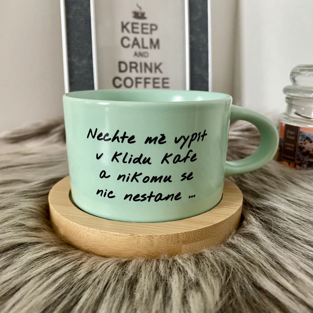 Hrnek makronka Nechte mě v klidu vypít kafe ... - růžová