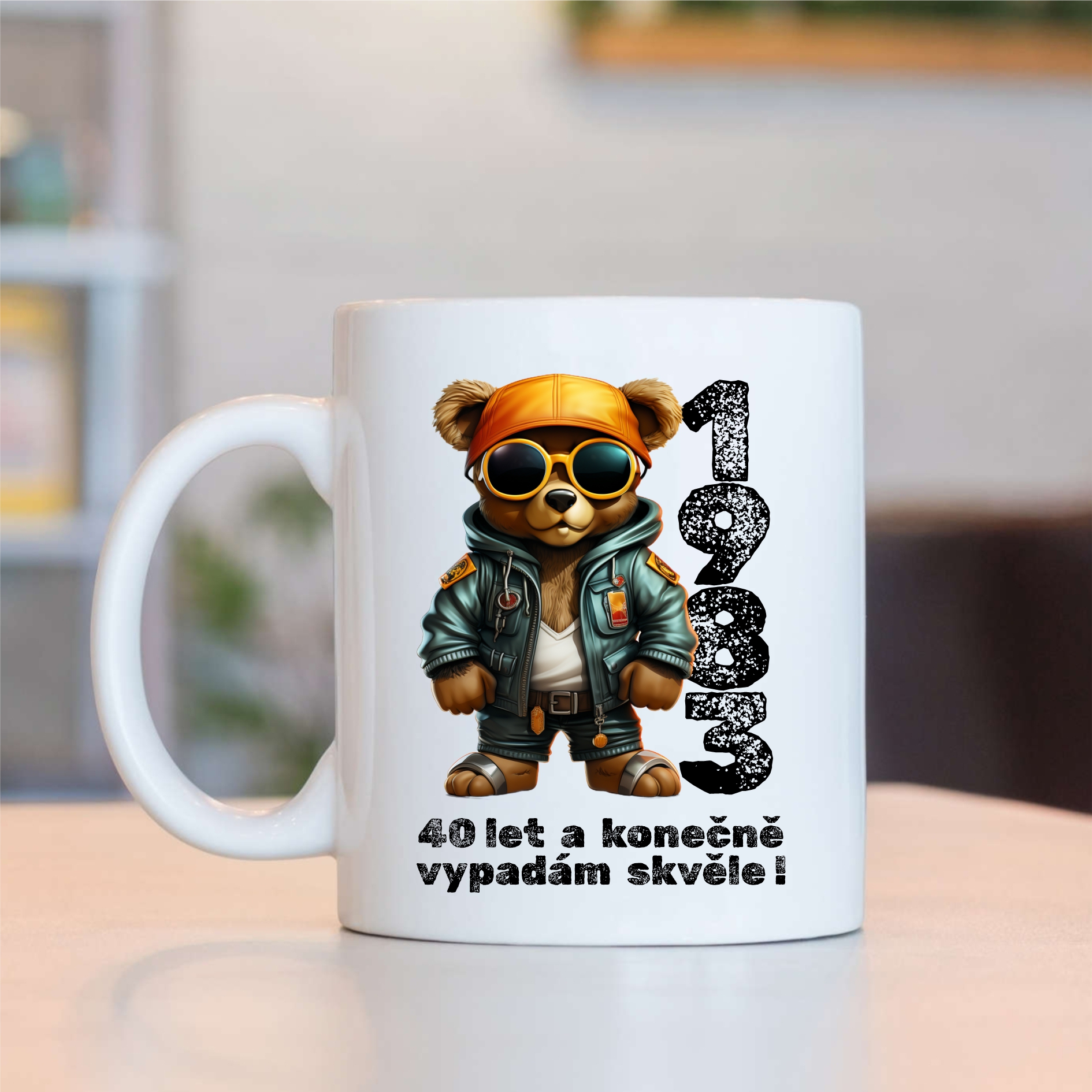Hrnek k narozeninám Cool Méďa - Letopočet - XX let a konečně vypadám skvěle - Méďa 1