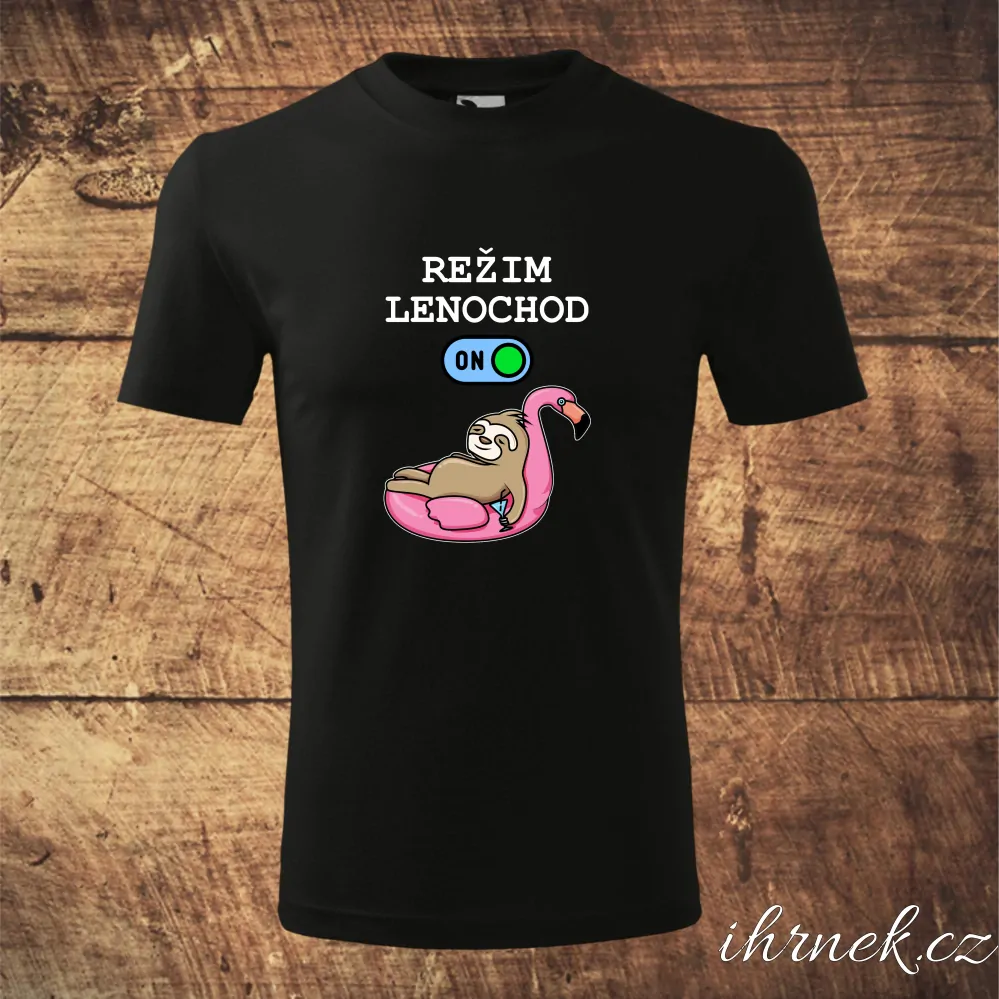 Tričko pánské Režim Lenochod - varianta 1 - bílé - pánské S