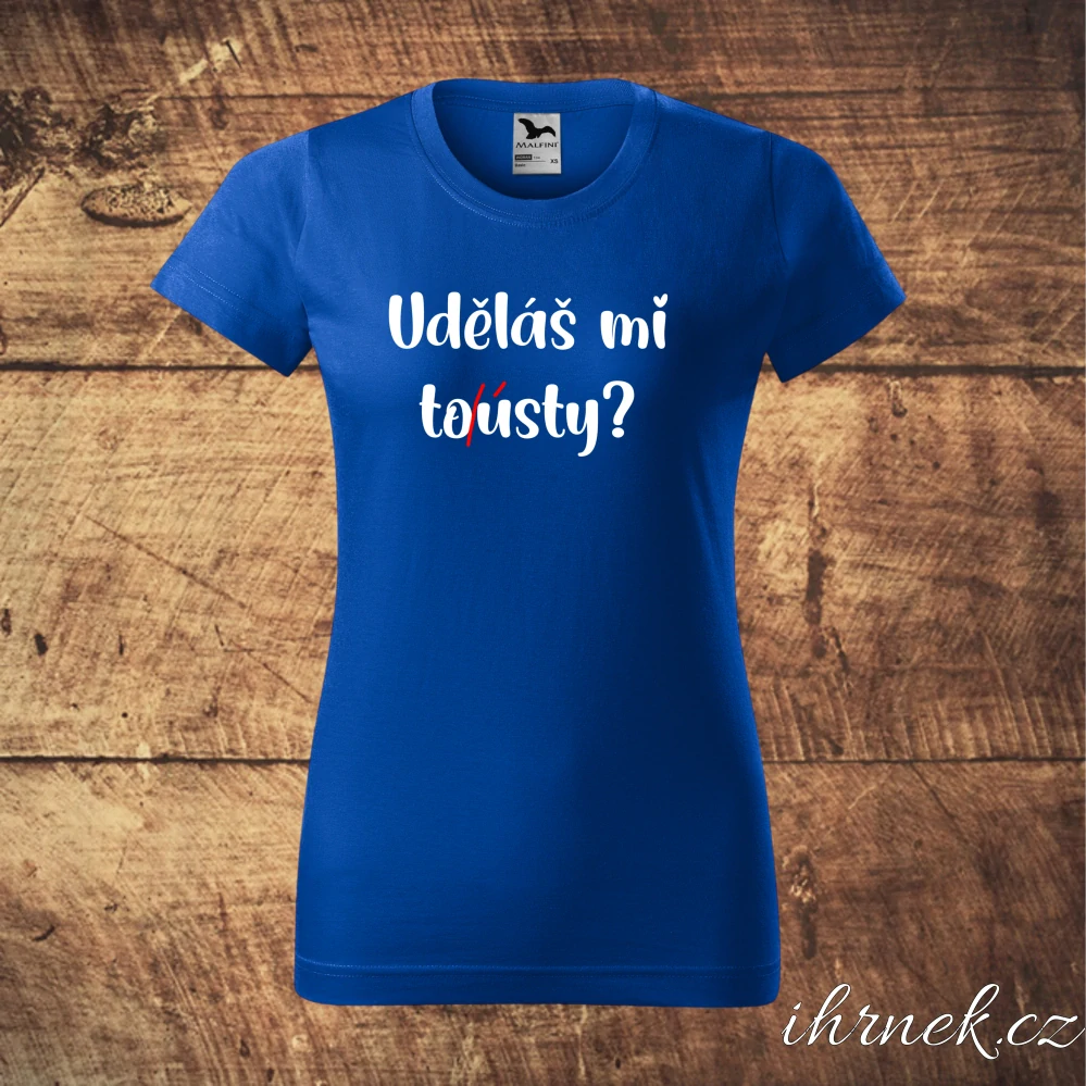 Tričko dámské Uděláš mi tousty? - fialová - dámské 2XL