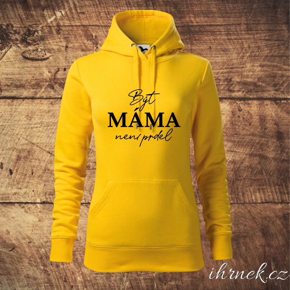 Dámská mikina Být máma není prdel - černá - dámské XL