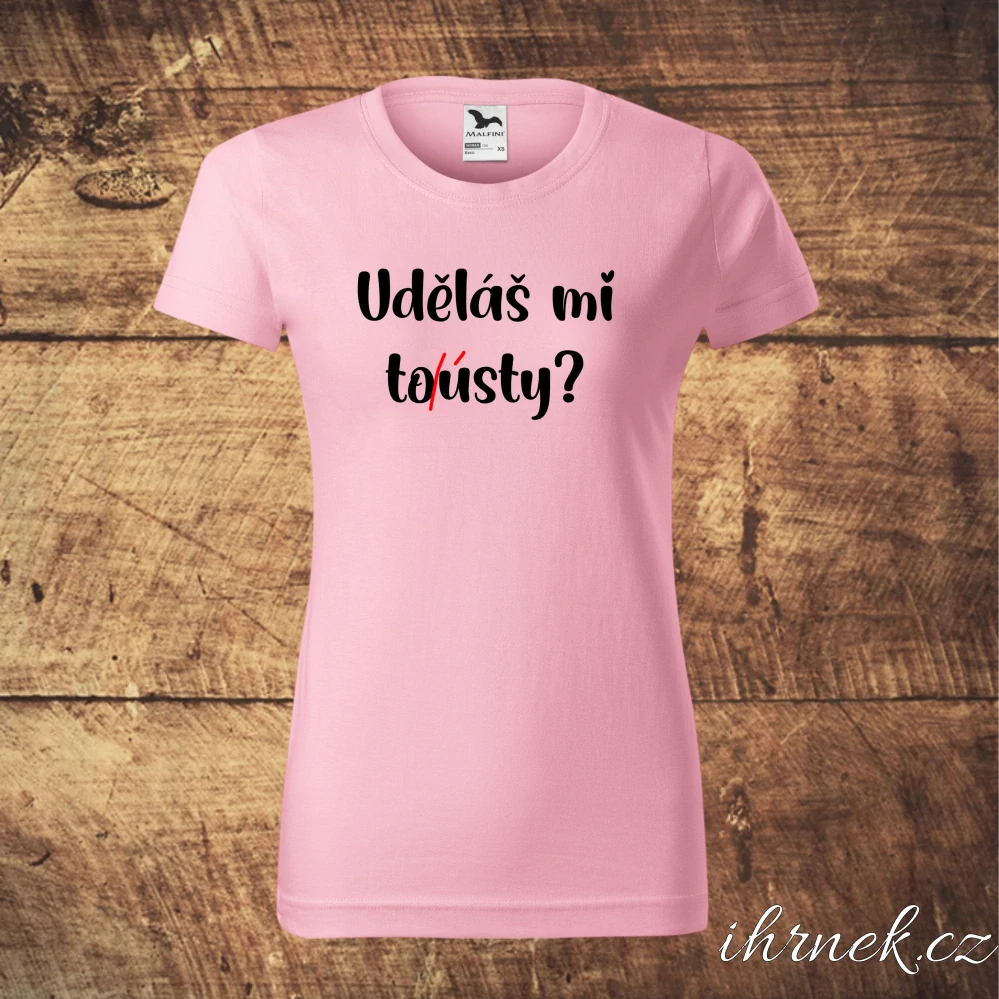 Tričko dámské Uděláš mi tousty? - fialová - dámské 2XL