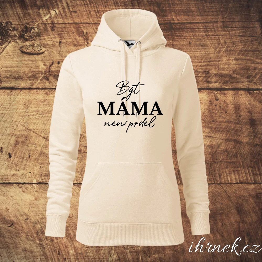 Dámská mikina Být máma není prdel - černá - dámské XL