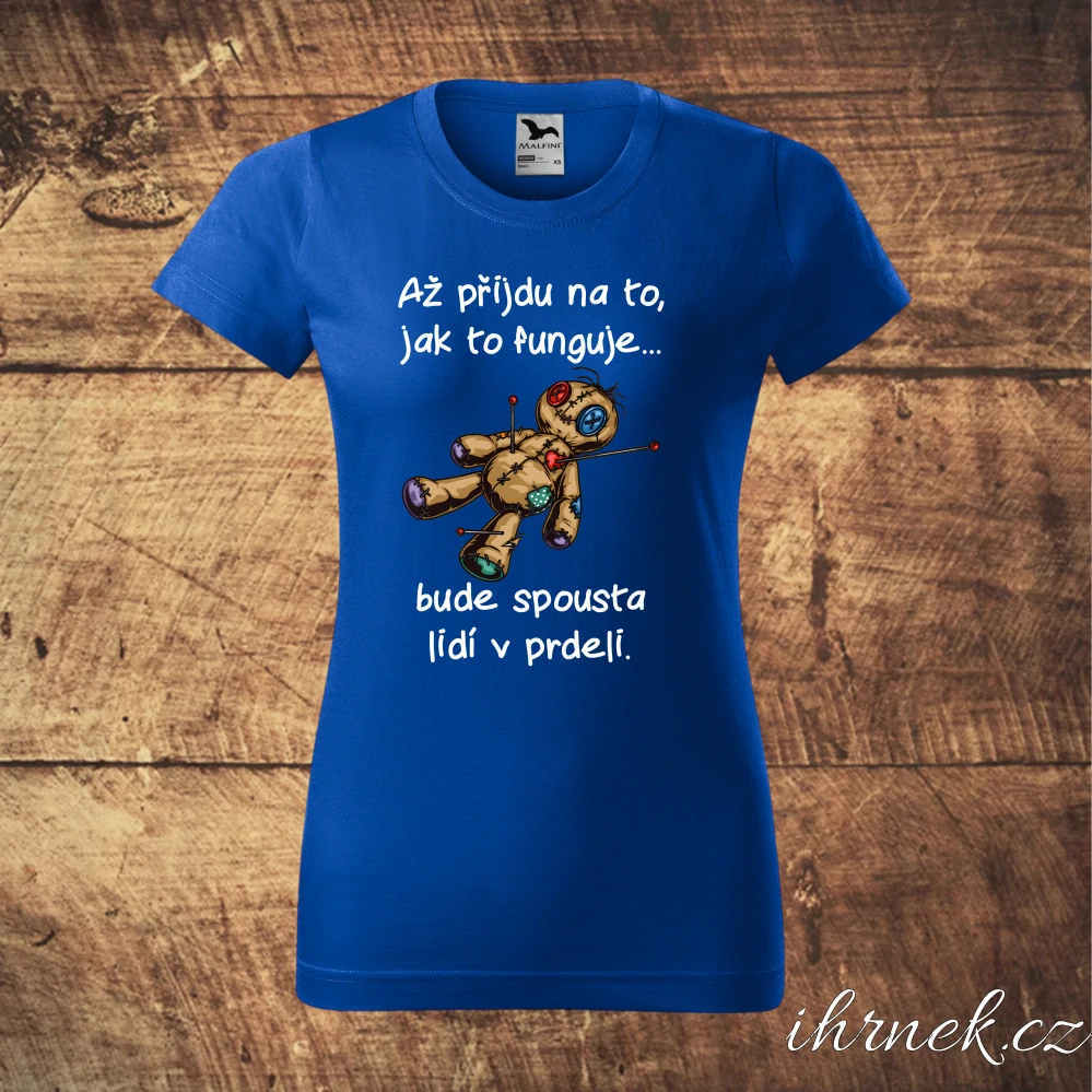 Tričko dámské Až přijdu na to, jak to funguje - černá - dámské 2XL