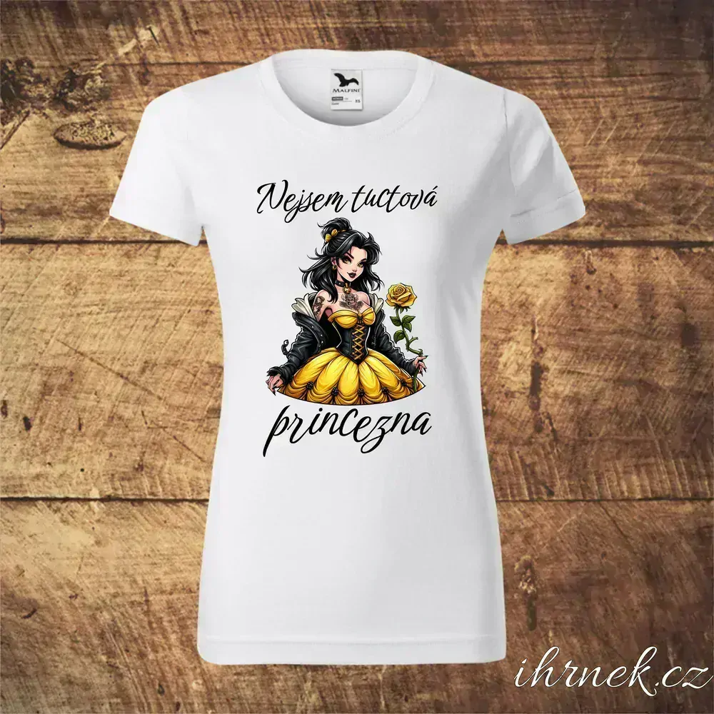 Tričko dámské Nejsem tuctová princezna - Belle - var.3 - XL