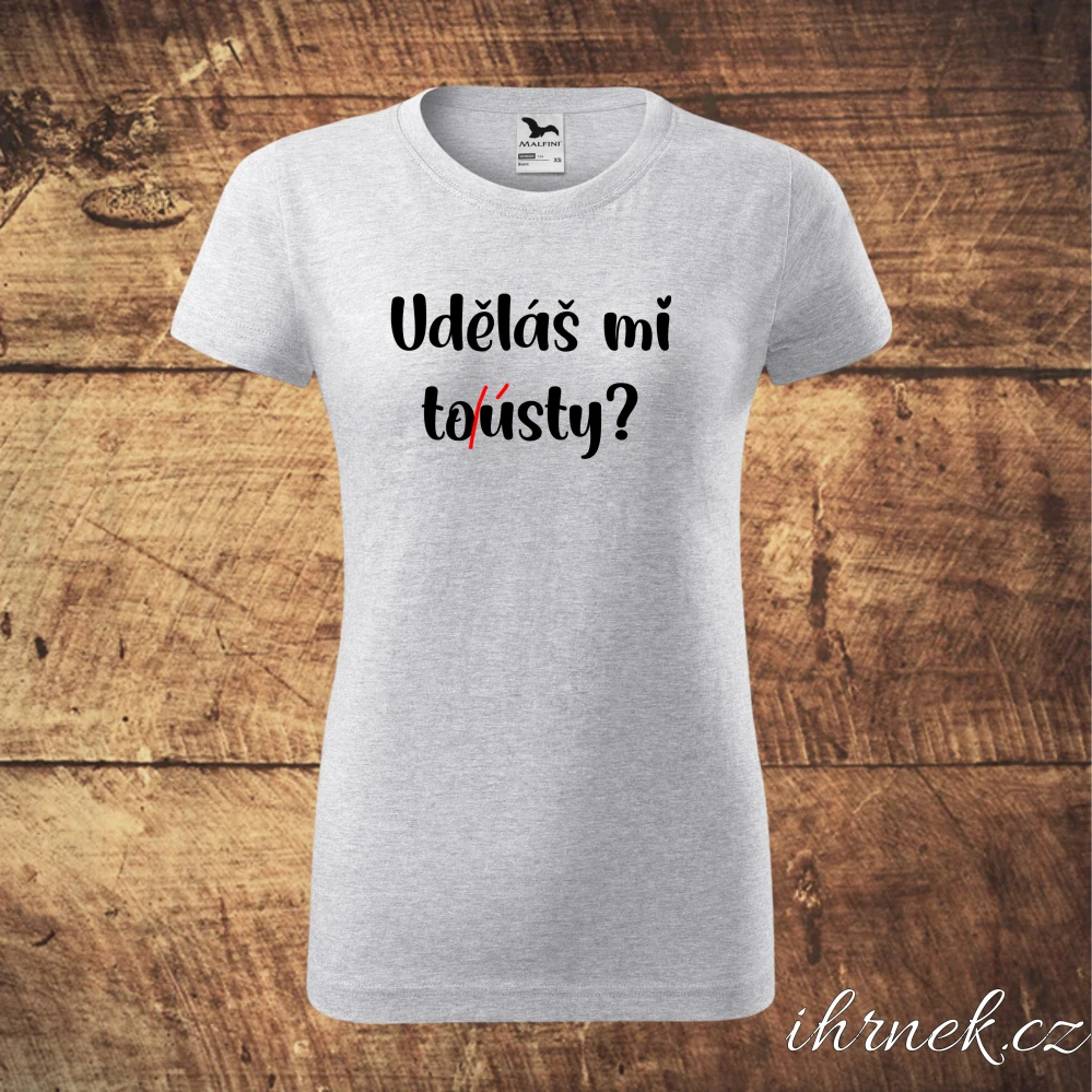 Tričko dámské Uděláš mi tousty? - fialová - dámské 2XL