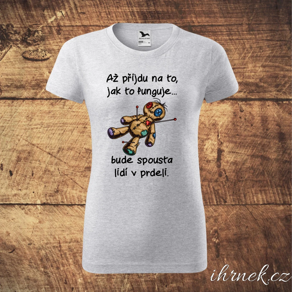 Tričko dámské Až přijdu na to, jak to funguje - černá - dámské 2XL
