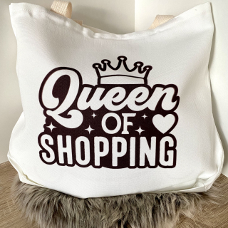 Látková taška Queen of Shopping - 40x33cm - II.jakost 200