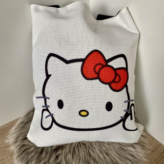 Taška s černými popruhy a vnitřní kapsou na zip Hello Kitty - F.U. - II.jakost 201