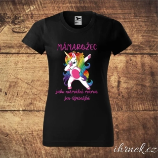 Tričko dámské Mámarožec - černé, bílé