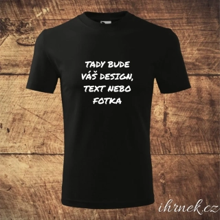 Tričko pánské s vlastním potiskem - černé