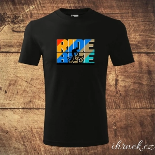Tričko pánské Ride Bike - bílé, černé