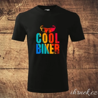 Tričko pánské Cool Biker - bílé, černé