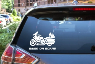 Samolepka Biker on board v.4 - více velikostí a barev