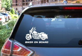 Samolepka Biker on board v.5 - více velikostí a barev