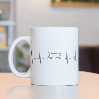 Hrnek EKG - kočka