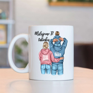 Hrnek Milujeme Tě tatínku - 3 osoby - možnost personalizace